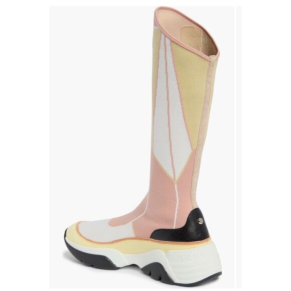 Longchamp Tall Shaft Tennis Boot in Pink NWB & Dustcover Size 6 - Picture 2 of 9